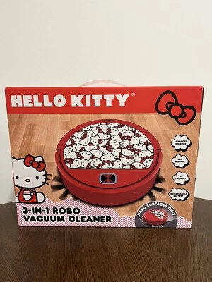 Robo aspiradora Hello Kitty 3 en 1 NUEVA EN CAJA Superficies duras Barrido Aspiradora Fregona Foto 1 de 4