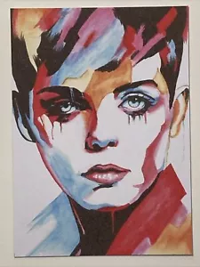 ACEO Print of Pop Art Watercolor and Ink Painting Artist Trading Card ATC - Picture 1 of 3