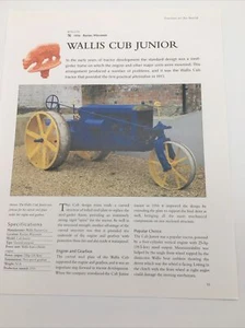 Wallis Cub Junior 1916 Vtg Tractor Frameable Article Pics Specifications Display - Picture 1 of 1