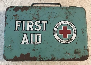 Vintage The American National Red Cross First Aid Metal Case ( Empty ) Made USA - Picture 1 of 16