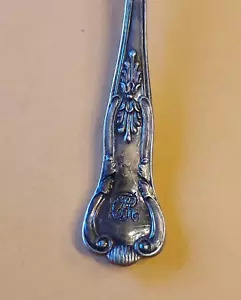 MAKER UKNKNOWN SILVER? Antique Sugar Teacup Spoon MCM ART DECO R PLATE E & CO - Picture 1 of 10