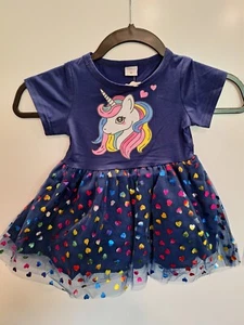 Dresses Girls Short Sleeve Unicorn Sequins Princess Dress $9.74 Sale$7.50 - Picture 1 of 11