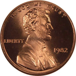 1982 Small Date Lincoln Memorial Cent Uncirculated Copper Penny 1c - Picture 1 of 4