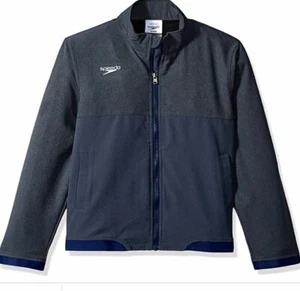 SPEEDO Youth Kids Unisex TECH WARM UP JACKET 7720700 Navy Size Small New NWT - Picture 1 of 4