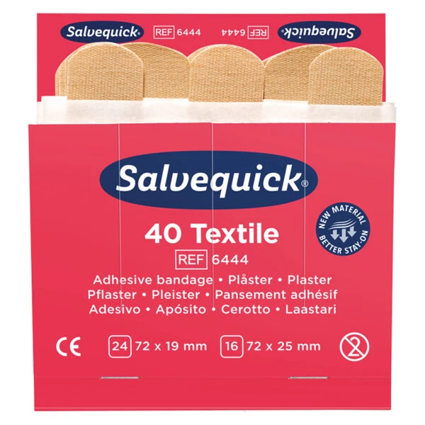 KÖNIG WERBEANLAGEN Pflaster Salvequick Textilpflaster-Nachfüllpackungen-VE=6 Kartons à 40 Pflaster