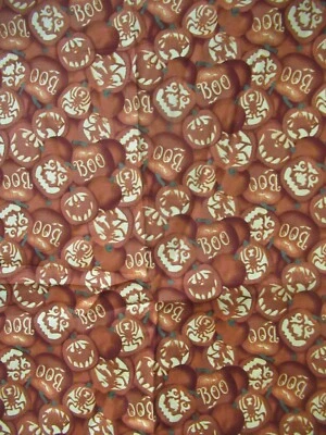 David Textiles HALLOWEEN Jack O Lanterna Abóbora Colagem Tecido de Algodão SBTY X 43 - Imagem 1 de 4