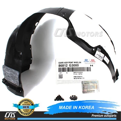 Fender Liner FRONT RIGHT PASSENGER ⭐GENUINE⭐ for 18-20 Elantra GT 86812G3000 Foto 1 de 4