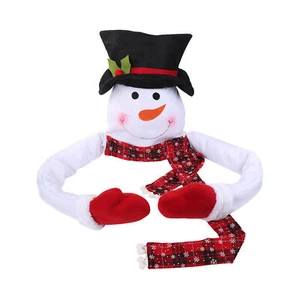 Christmas Snowman Hat Tree Topper Cute Tree Topper with Top Hat & Scarf - Picture 1 of 6