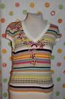 Etcetera L Levels Cap Sleeve Multi Color W Embroidery Blouse Top Nwt Beautiful