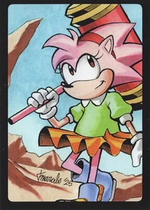 PRINT Sonic - Amy Rose #1 Sketch Card Limited Ed. Set of 12 ACEO - Picture 1 of 3
