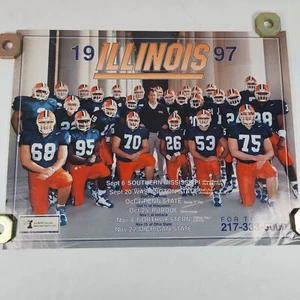 Vintage 1997 University of Illinois Illini Football Schedule Poster 17"x22" - Picture 1 of 8