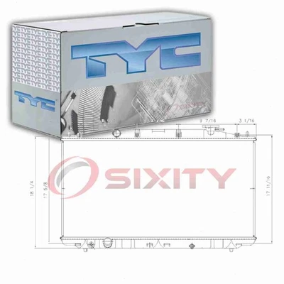 Radiador TYC para Honda Accord 2011-2012 2,4 L L4 enfriador refrigeración anticongelante la Foto 1 de 4