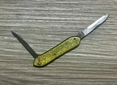 Vintage UTICA SUPREME Glitter Gold Tone Lobster Manicure Knife Loose Blades!! - Image 1 of 4