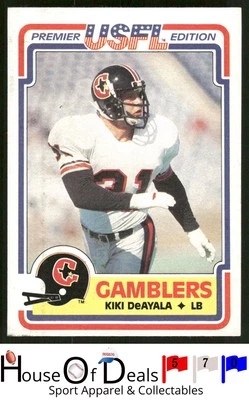 1984 Topps USFL #33 Kiki Deayala Houston Gamblers Football card - Image 1 of 2