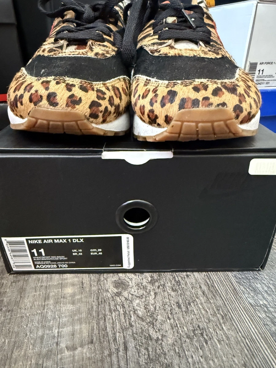 NIKE×ATMOS AIR MAX1 DLX ANIMAL PACK 28.5 Size 11 - Nike Atmos x Air Max 1 DLX 2018 Animal Pack Lightly Used