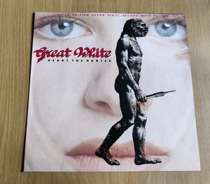 Great White Heart The Hunter Clear Vinyl 12" Record With Poster - Picture 1 of 5