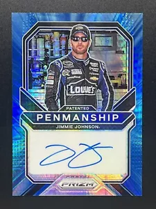 2021 Panini Prizm Racing Hyper Blue Auto 4/10 Jimmie Johnson #PP-JJ NASCAR - Picture 1 of 2