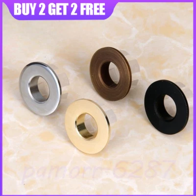 Basin Sink Overflow Cover Kitchen Bathroom Hole Trim Ring Insert Replacement Cap - Image 1 of 4