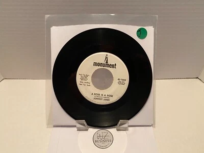 Johnny Janis ‎– A Rose Is A Rose / I Hear It Now Monument ‎– 45-1042, Promo - Image 1 of 2
