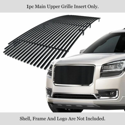 Se adapta a GMC Acadia 2013-2016 con cubierta con logotipo principal de acero inoxidable negro inserción de rejilla de billet Foto 1 de 4