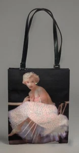 Marilyn Monroe Sequins And Beads Black Handbag Tote Canvas Vtg Y2K - Picture 1 of 12
