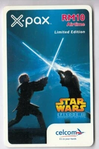 STAR WARS PHONE CARD / TELECARTE .. MALAYSIA RECHARGE EPISODE III VINTAGE 2007 - Picture 1 of 2