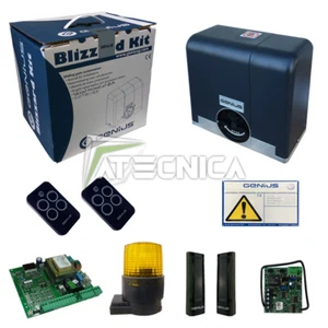 Kit cancello scorrevole 500 kg automazione FAAC GENIUS KIT BLIZZARD 230V RC 433 - Imagen 1 de 3