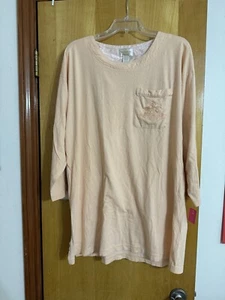 Womens S Vintage Victoria's Secret Gold Label Pajama Lounge Top Pink Peach - Picture 1 of 3