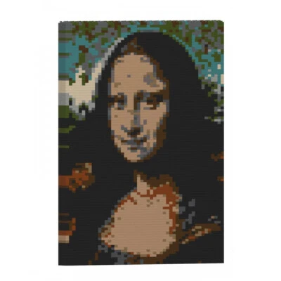 JEKCA Building Blocks,Brick Painting,Mona Lisa,Leonardo da Vinci,40 cm Höhe