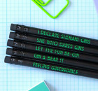 Gin Lovers Gift, Gin Pencils, Set of Five Gin Pencils, Gin Gift For Her
