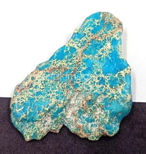 Natural Certified 104.5 Ct Sky Blue Turquoise Slab Rough Loose Gemstone 5MHM - Imagen 1 de 6