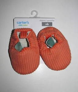 CUTE Infant 'Falloween' Pumpkin Slippers (Size Newborn) BRAND NEW W TAGS - Picture 1 of 3