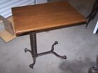 antique Machine Age / "steampunk" iron-footed, adjustable bed-table