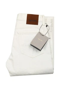 Nuevos pantalones vaqueros TOM FORD blancos de ajuste recto TFD002 talla 44 IT/28 EE. UU. - Imagen 1 de 3