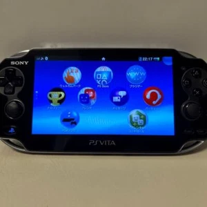 PS Vita console PCH-1100 Crystal Black OLED Console Slim Good Condition Tested - Picture 1 of 6