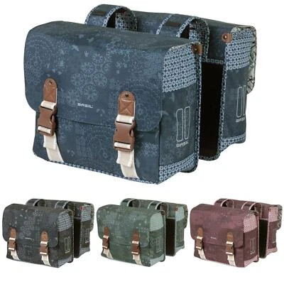 Basil Fahrrad Doppelpacktasche Gepäckträger Tasche Boheme Wasserabweisend Kordel