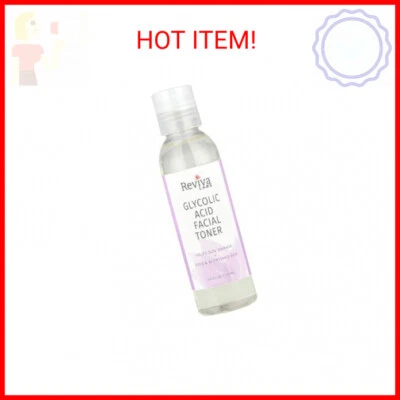 Toner facial ácido glicólico Reviva Labs, 4 onças - Imagem 1 de 2