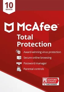 McAfee Total Protection for 10-Devices for PCs, Macs, Smartphones, and Tablets - Picture 1 of 1