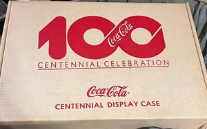 Coke 100th Centennial Set Bottles in Wooden Display Case - Picture 1 of 3