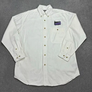 Camisa Lee Denim Adulto Mediana Blanca Western Rodeo Vaquero EE. UU. Retro Años 90 Para Hombres - Imagen 1 de 7