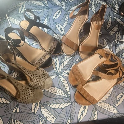 TORRID Platform Block Heel Sandals & Wedge Heels Lot Of 4 Pairs Barely Worn Sz10 - Image 1 of 4