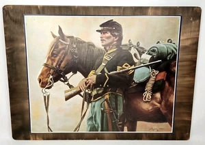 Vintage American Civil War Kunstdruck auf Holz First Sergeant Don Stivers 1987 - Bild 1 von 7