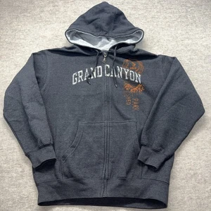 Grand Canyon Hoodie Prairie  Mountain Fleece lined full zip Large Gray - Picture 1 of 6