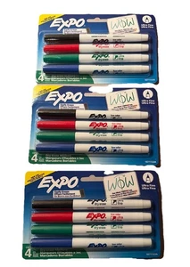EXPO Marcatori Cancellazione a Secco Basso Odore, Punta Ultrafine, Colori Assortiti, 4 Pezzi 3 Set - Foto 1 di 3