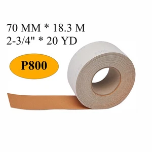 Rollo de papel de lija naranja gancho y bucle de grano de cerámica de 2-3/4” x 20 yardas P800 - Imagen 1 de 7