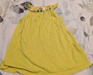 Mini Boden Yellow Beaded Tank Top Girls Size 5/6 - Picture 1 of 5