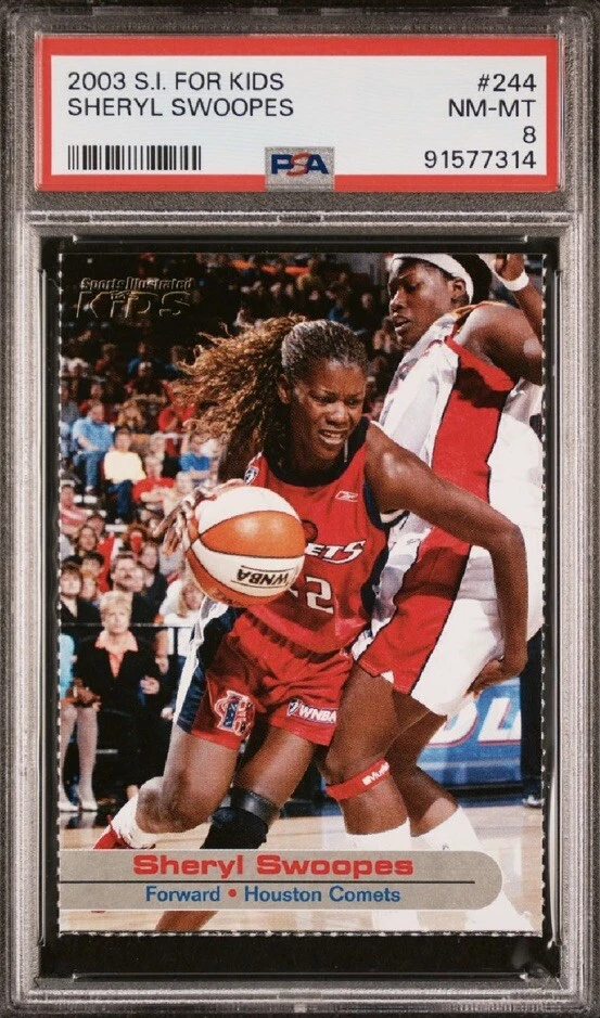 SHERYL SWOOPES Rare 2003 Sports Illustrated for Kids SI USA Comets PSA 8 - Image 1 of 3