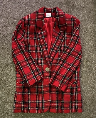 Chaqueta Bentley Spring College Old School Vintage Talla Mediana Roja Foto 1 de 4