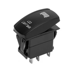 Rocker Switch White Illumination Light Bar Laser Etched 5 Pin Universal On / Off - Picture 1 of 5