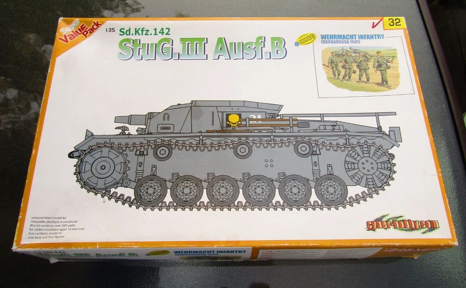 Tanque alemão modelo 2011 DRAGON Sd.Kfz.142 StuG.III Ausf.B escala 1/35 NÃO USADO - Imagem 1 de 2